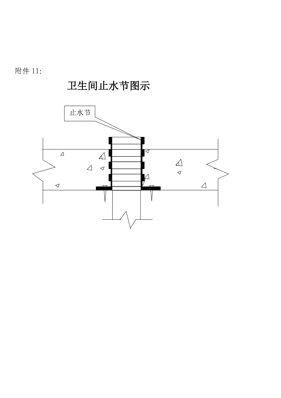 卫生间止水节图示