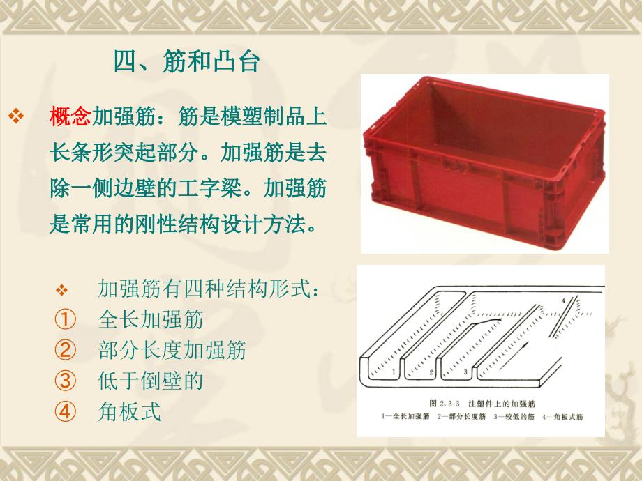 第二章塑料注射件的设计3加强筋嵌件