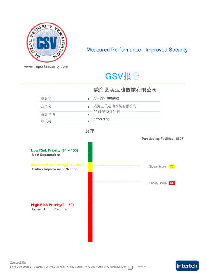 GSV审核样板报告及问题汇总