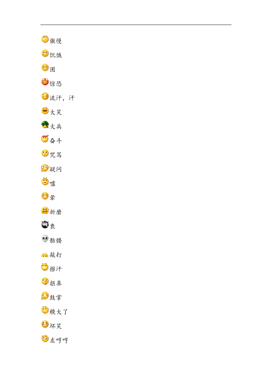 emoji表情的含义图片