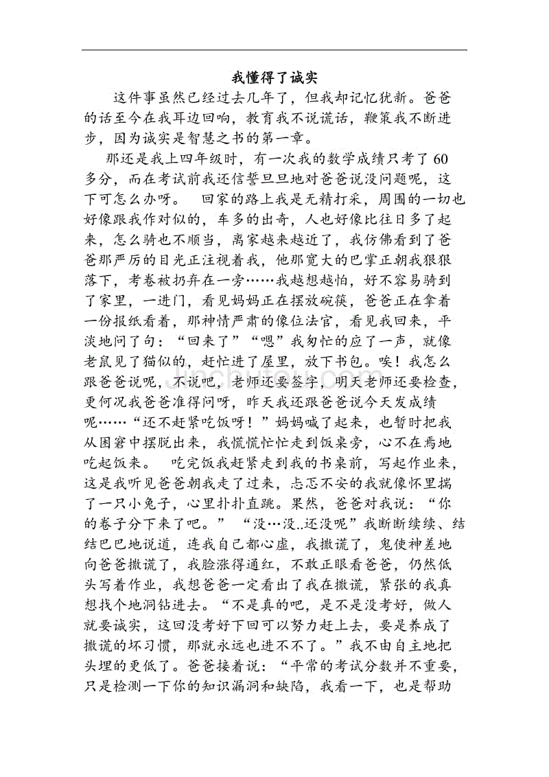 作文我懂得了