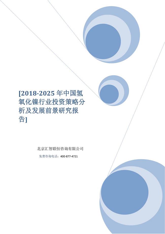 2018-2025年中国氢氧化镍行业投资策略分析及发展前景研究报告