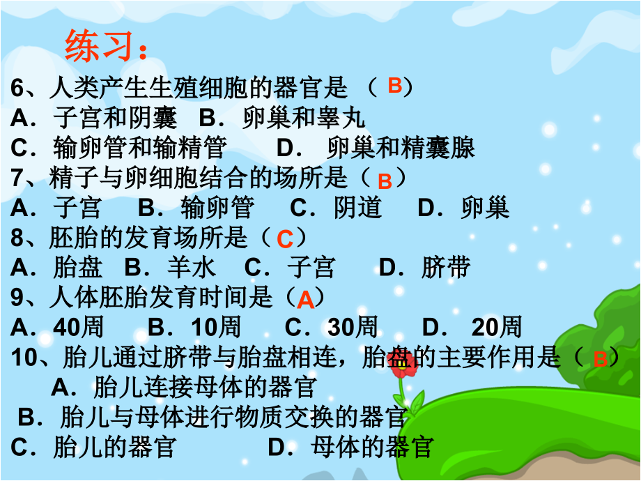 最新湘教版七年级初一生物下册七年级下册生物总复习课件