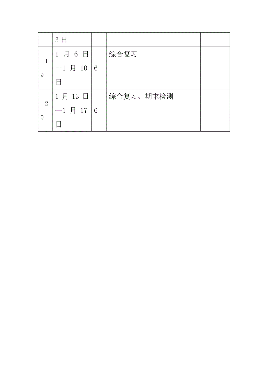 2019新人教版部编本五年级上册语文教学工作计划教学进度表1