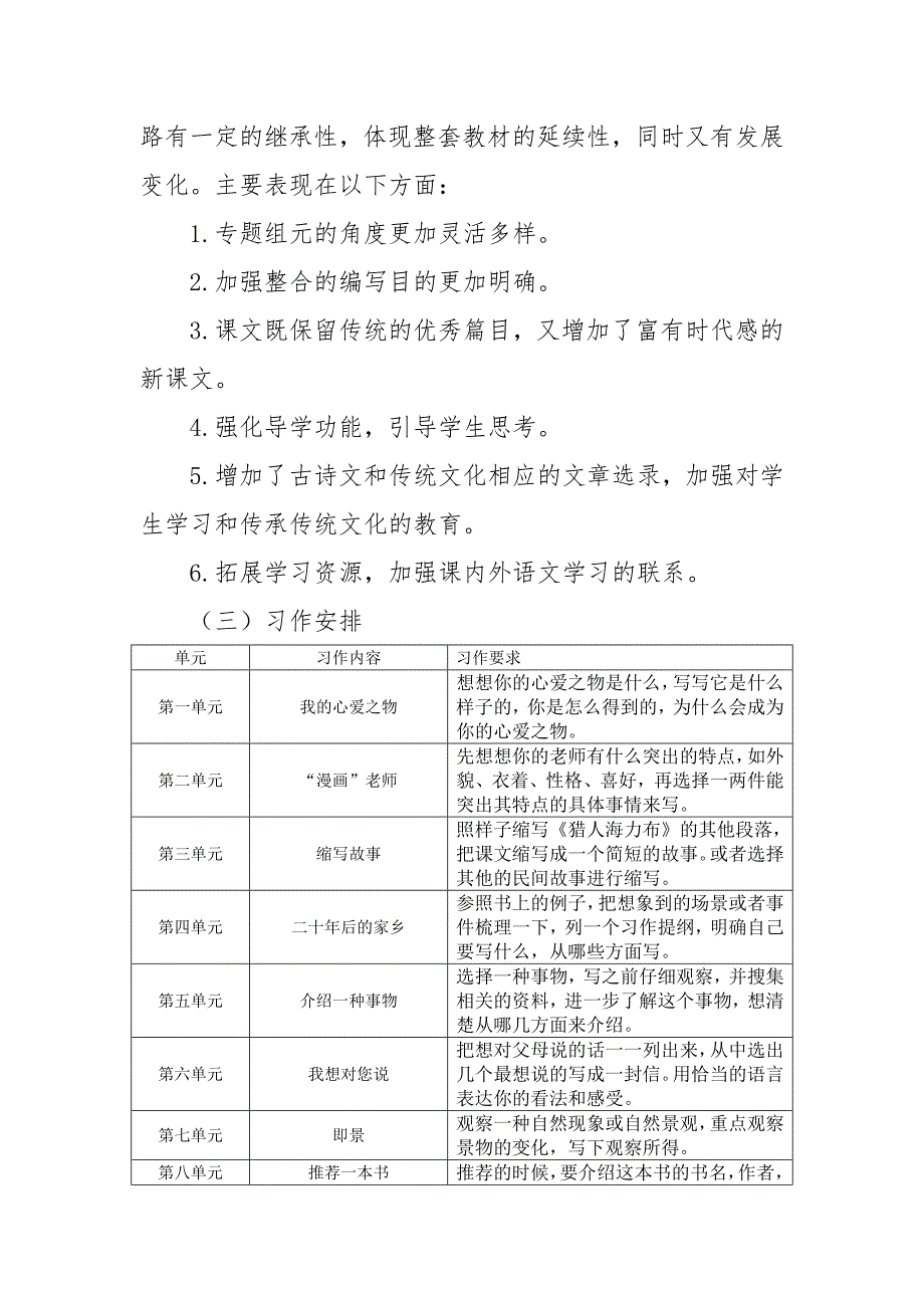 2019新人教版部编本五年级上册语文教学工作计划教学进度表21